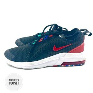 NIKE AIR MAX MOTION 2 BLACK UNIVERSITY RED CD7420-001 YOUTH SIZE 7 RUNNING SHOES